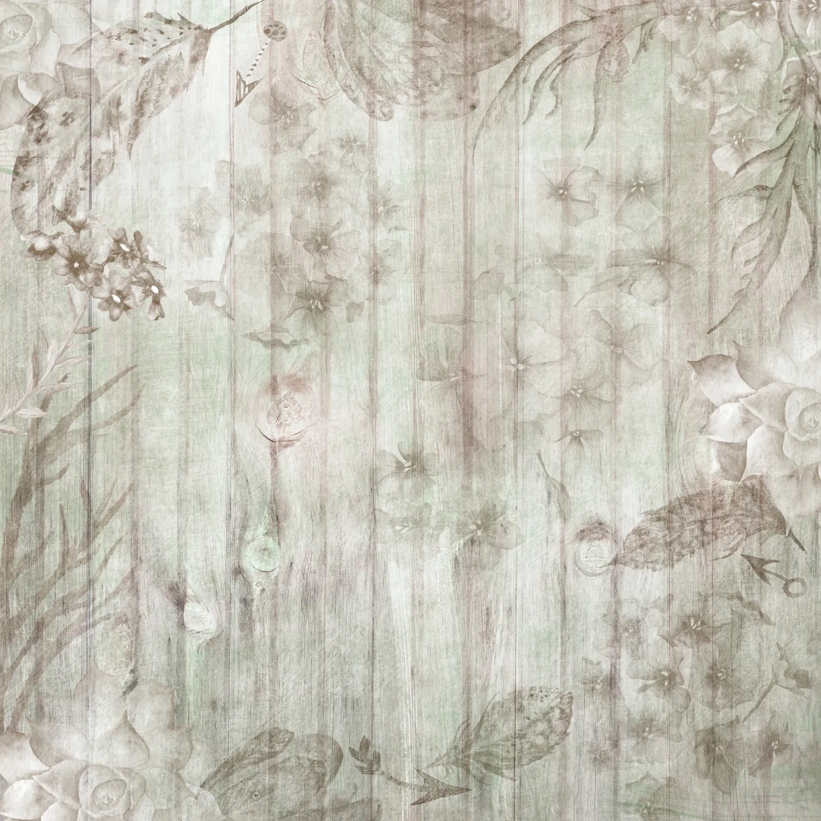 Fototapeta Kwiaty boho — powiększenie wzoru