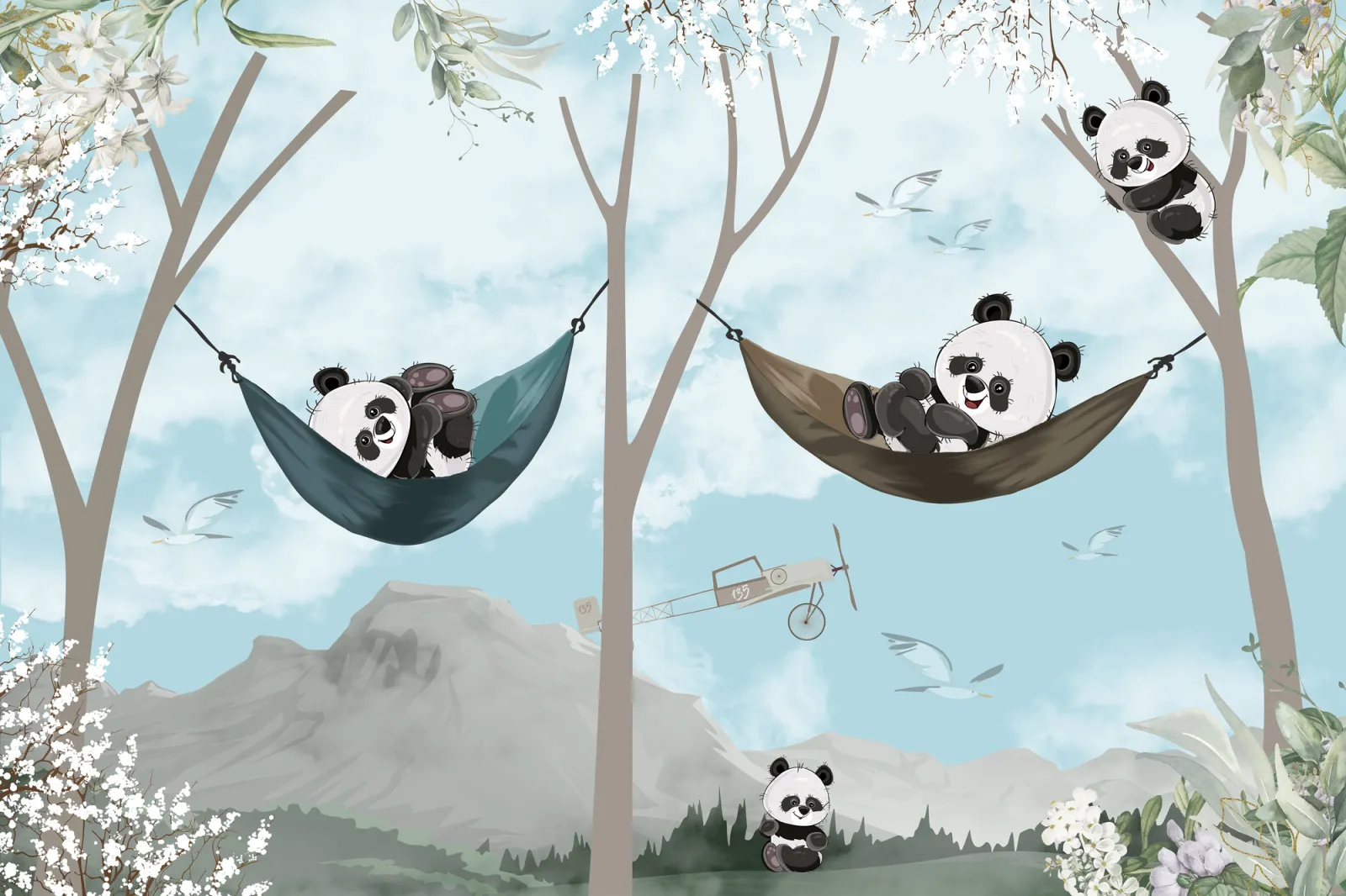Fototapeta Misie Panda — powiększenie wzoru