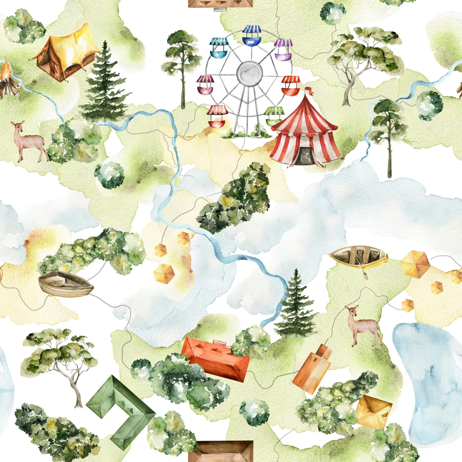 Fototapeta Mapa miasta — powiększenie wzoru