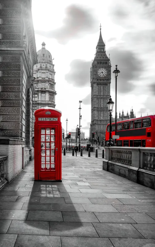 Fototapeta Big Ben i czerwona budka telefoniczna