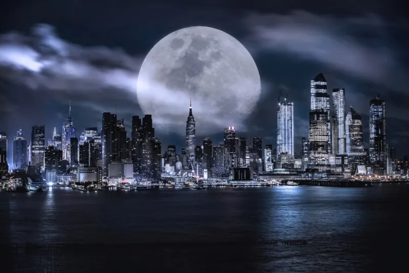 Fototapeta Manhattan o zmierzchu