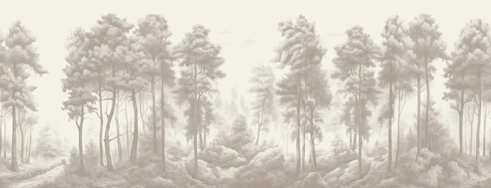 Fototapeta Las Ilustracja — powiększenie wzoru