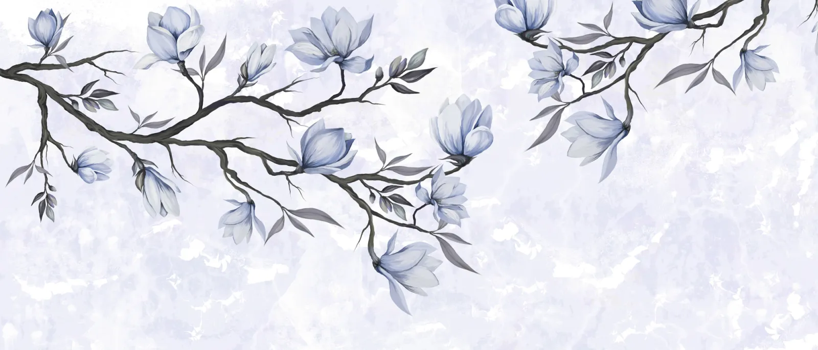 Fototapeta Gałązki kwiaty magnolii — powiększenie wzoru