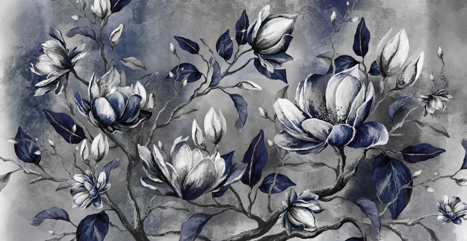 Fototapeta Gałąź kwiatów Magnolii — powiększenie wzoru