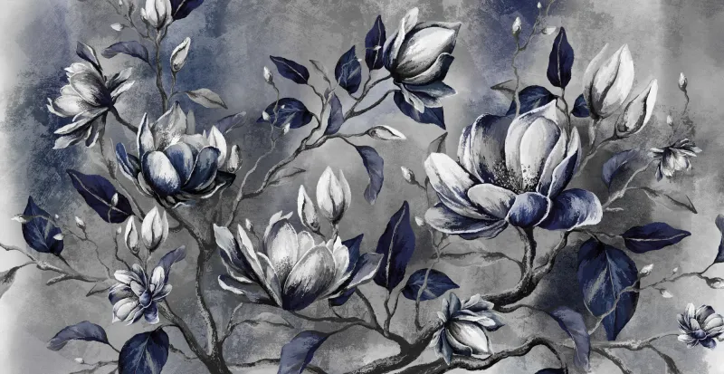 Fototapeta Gałąź kwiatów Magnolii