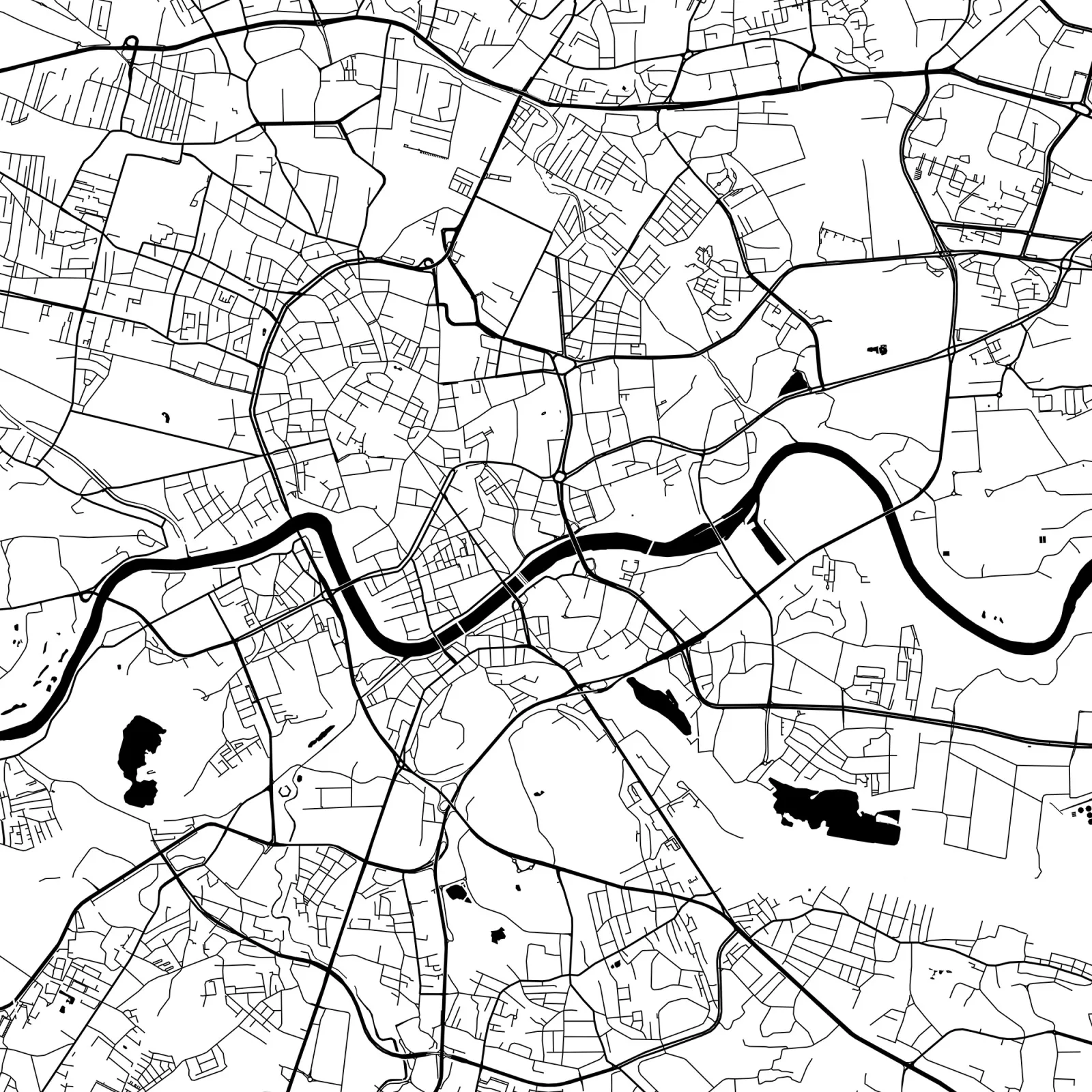 Fototapeta Mapa Krakowa — powiększenie wzoru