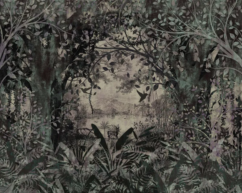 Fototapeta las w stylu vintage