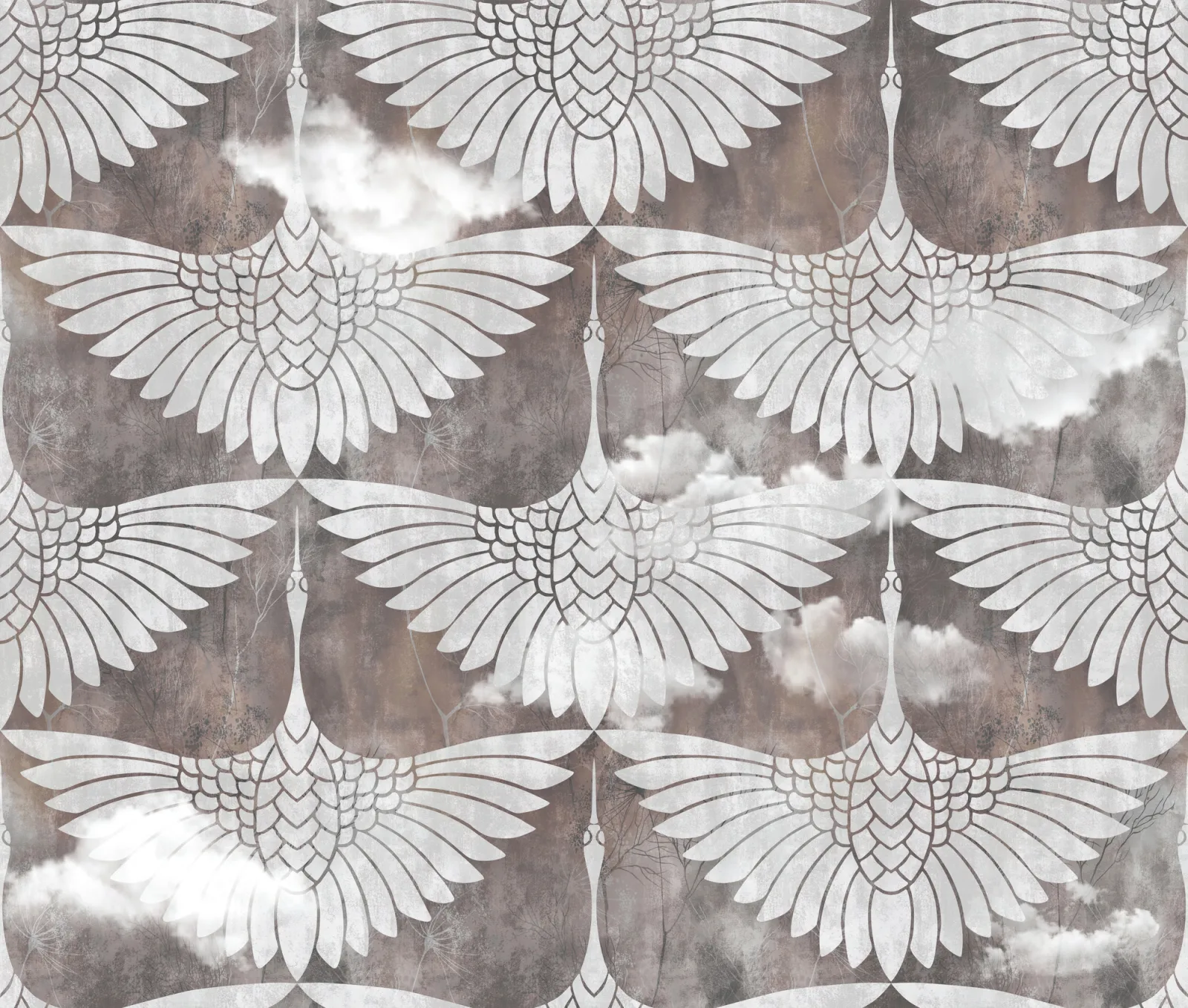 Fototapeta Wzór Łabędzie — powiększenie wzoru