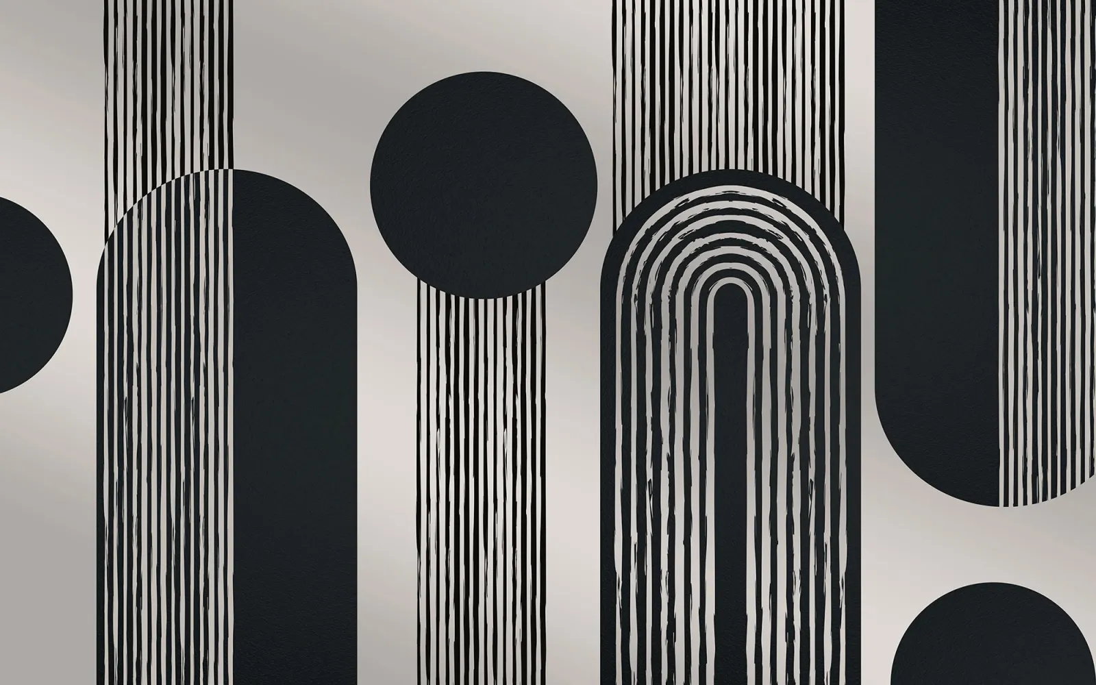 Fototapeta Czarne geometryczne kształty — powiększenie wzoru