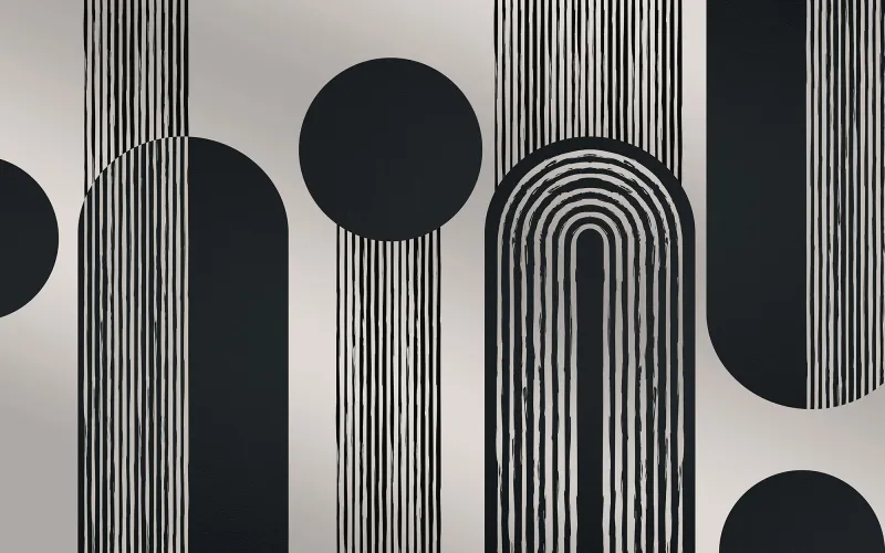 Fototapeta Czarne geometryczne kształty