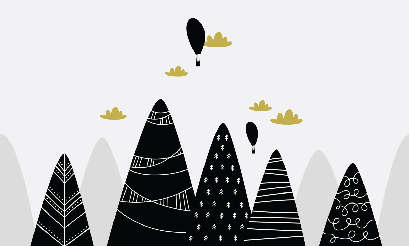 Fototapeta Góry ilustracja — powiększenie wzoru