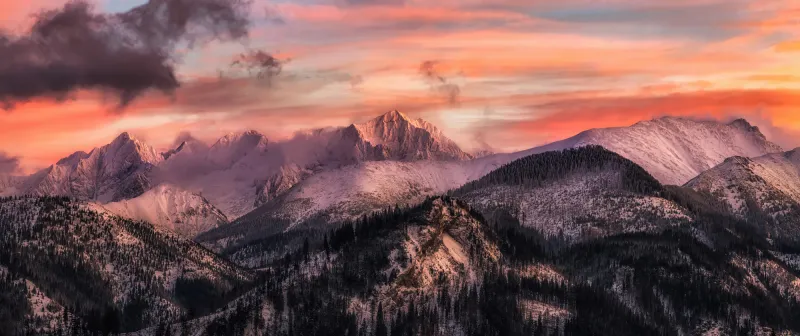 Fototapeta Tatry po zachodzie słońca