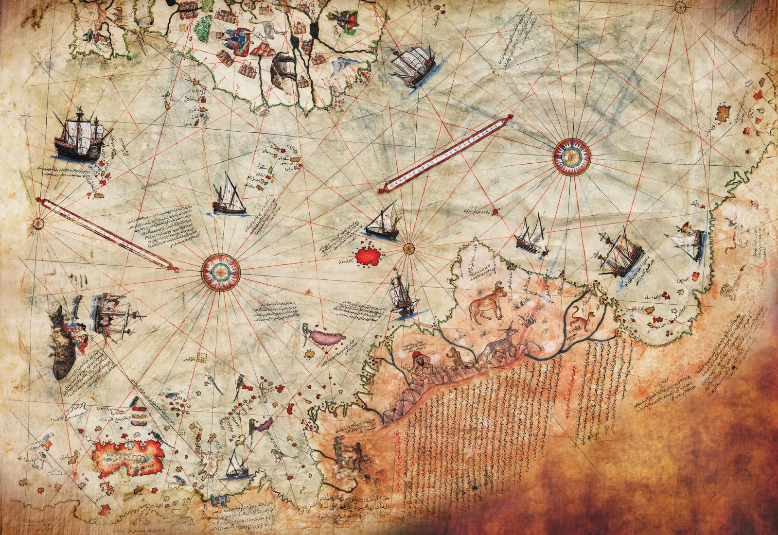 Fototapeta Stara mapa — powiększenie wzoru