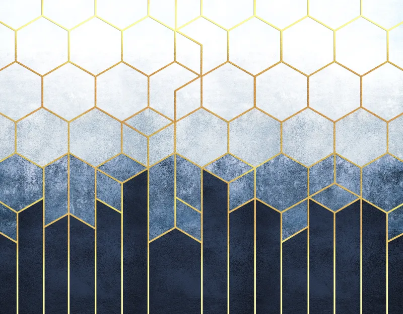 Fototapeta Geometryczna granatowa abstrakcja