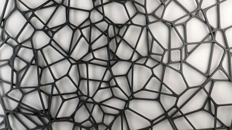 Fototapeta Abstrakcyjna ciemna siatka 3d na jasnym tle