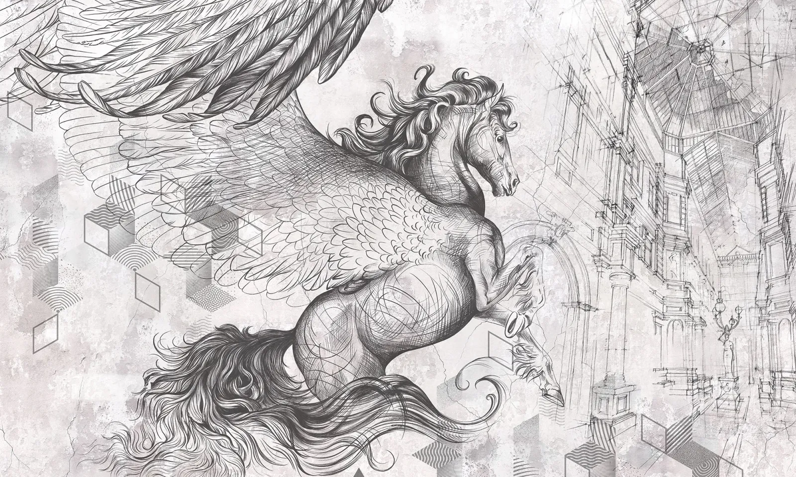 Fototapeta Pegaz — powiększenie wzoru