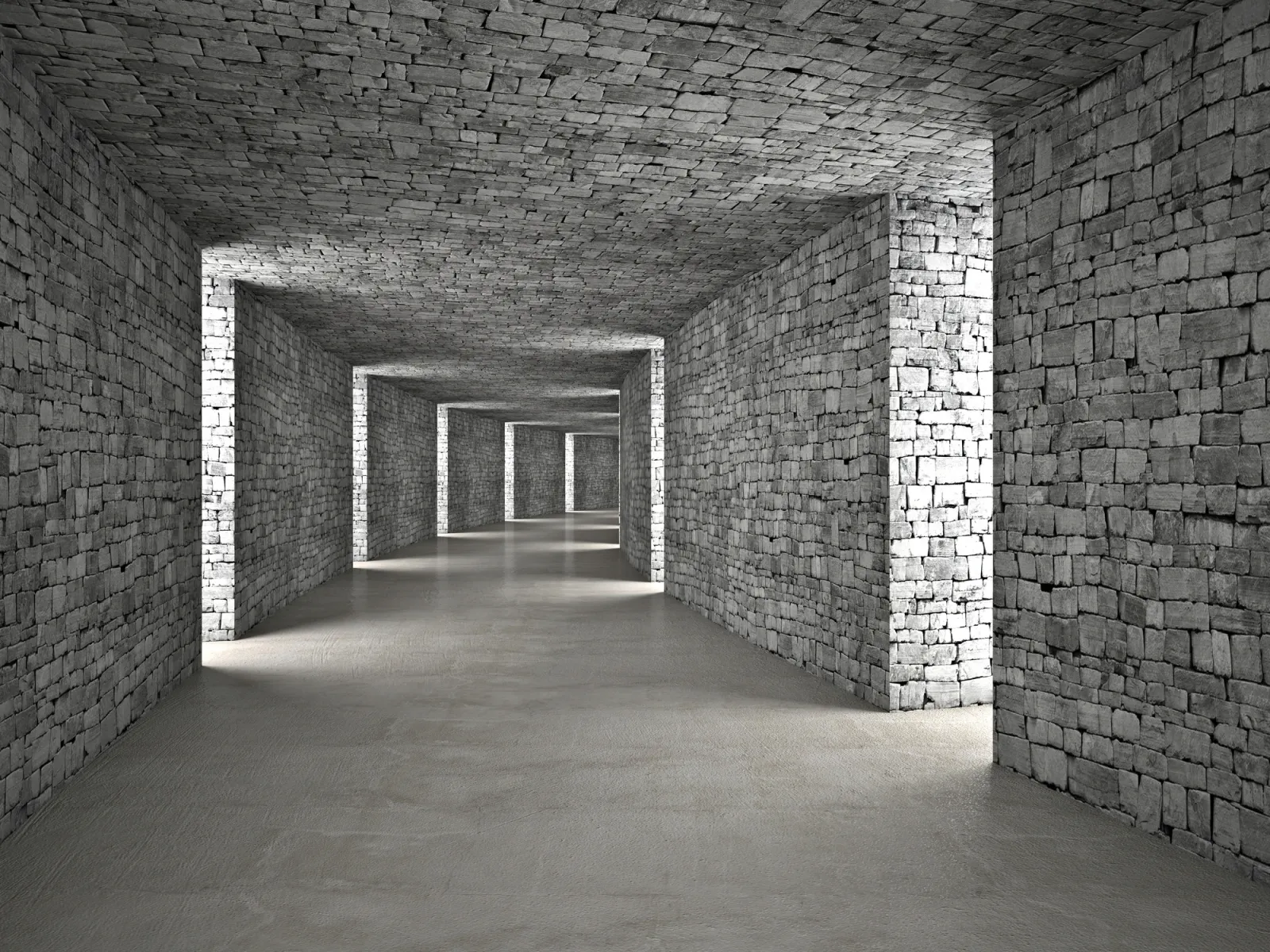 Fototapeta Abstrakcyjny szary tunel — powiększenie wzoru