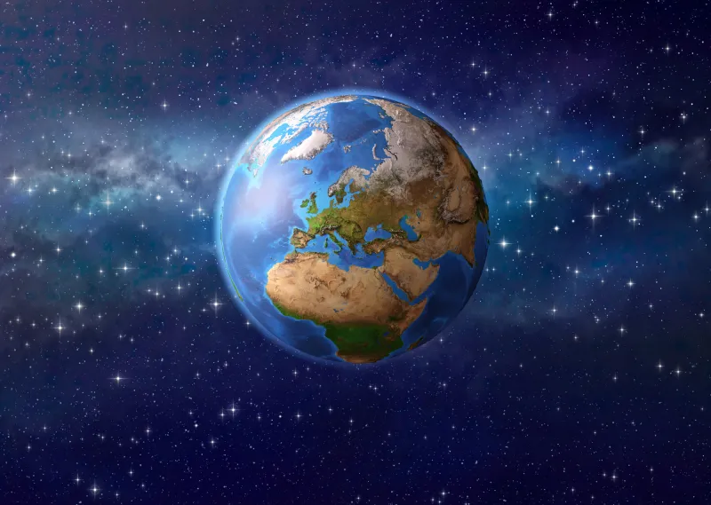 Fototapeta Planeta Ziemia w kosmosie