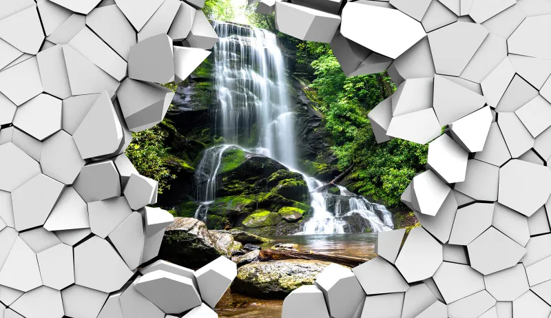 Fototapeta Wodospad 3D