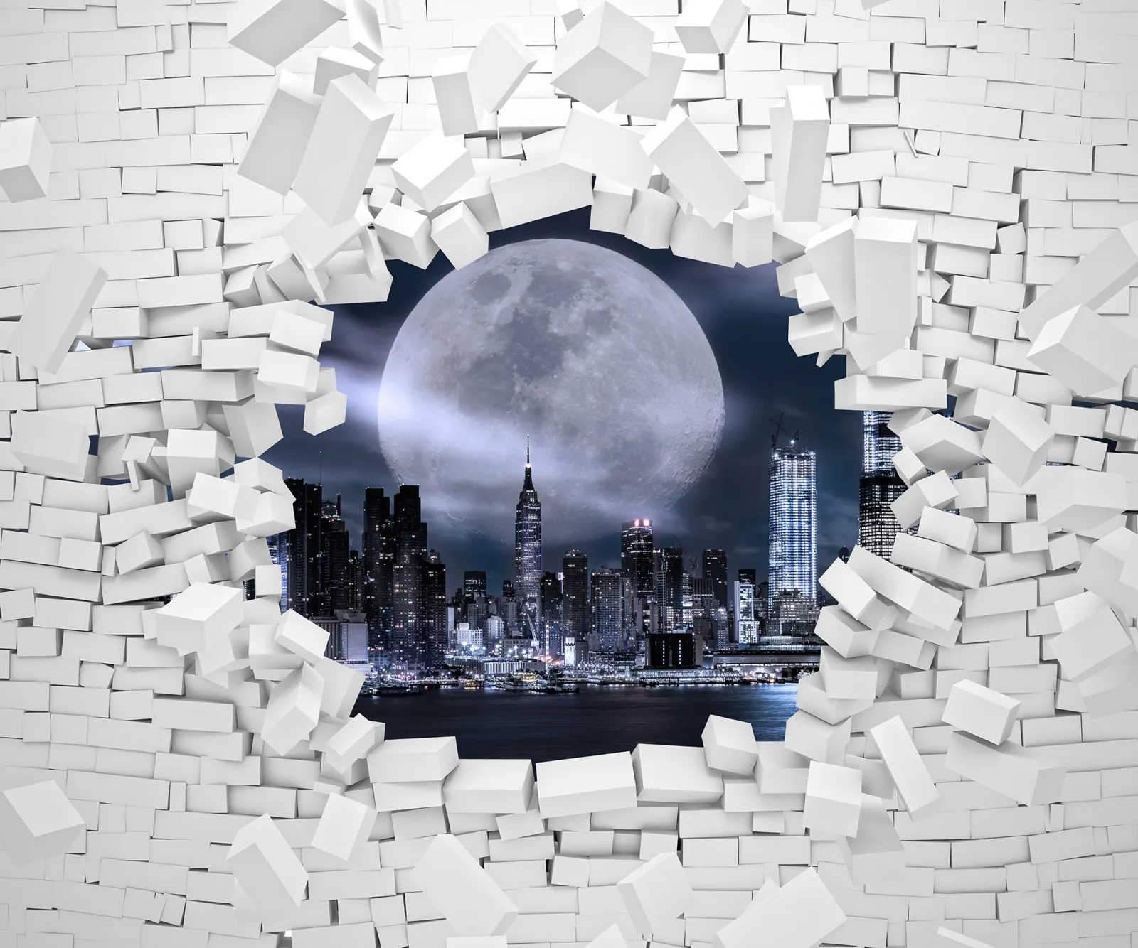 Fototapeta Manhattan 3D — powiększenie wzoru