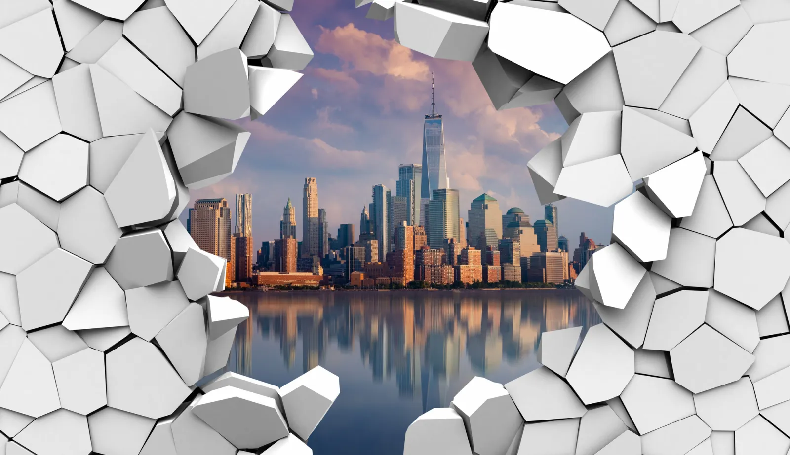 Fototapeta Manhattan 3D — powiększenie wzoru
