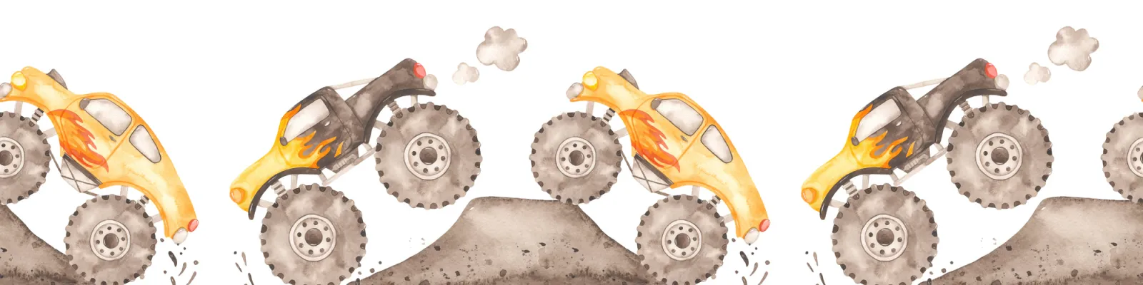 Fototapeta Monster trucki — powiększenie wzoru